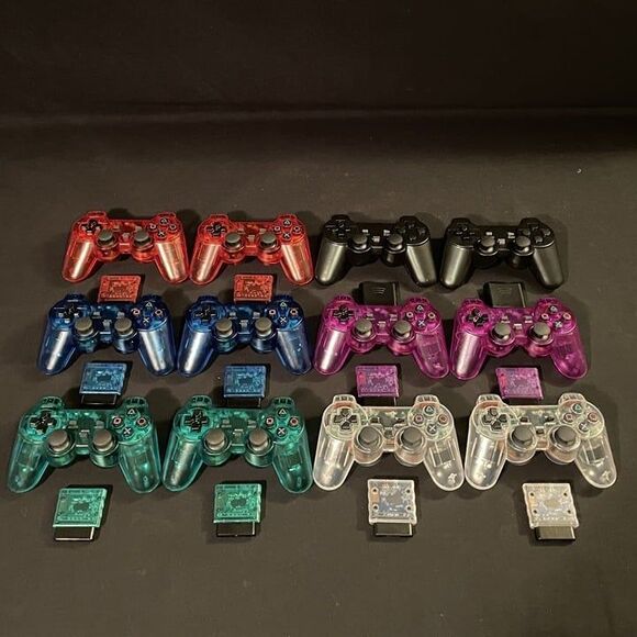 Ps2 Playstation 2 Wireless Controllers - Picture 1 of 7
